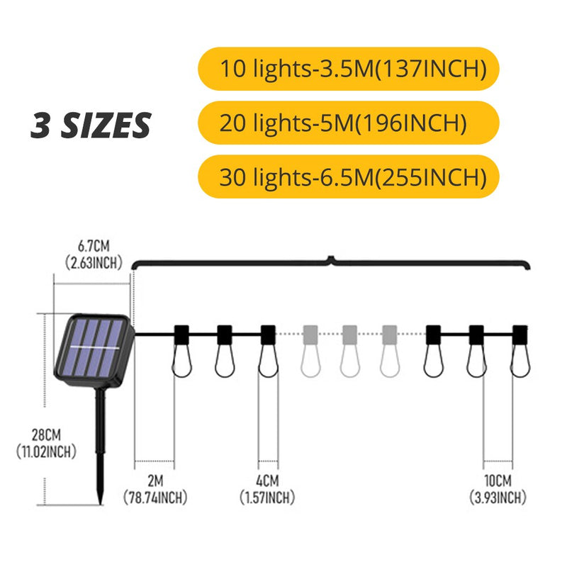 Fios de luz solar de LED