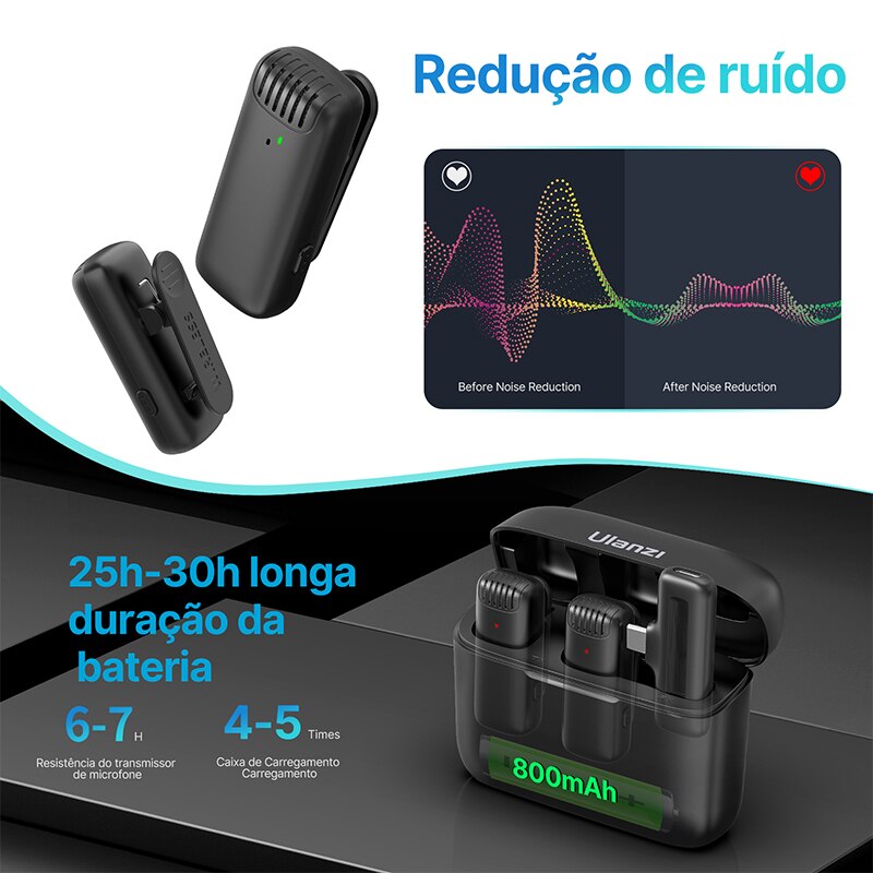 microfone de lapela ultra max