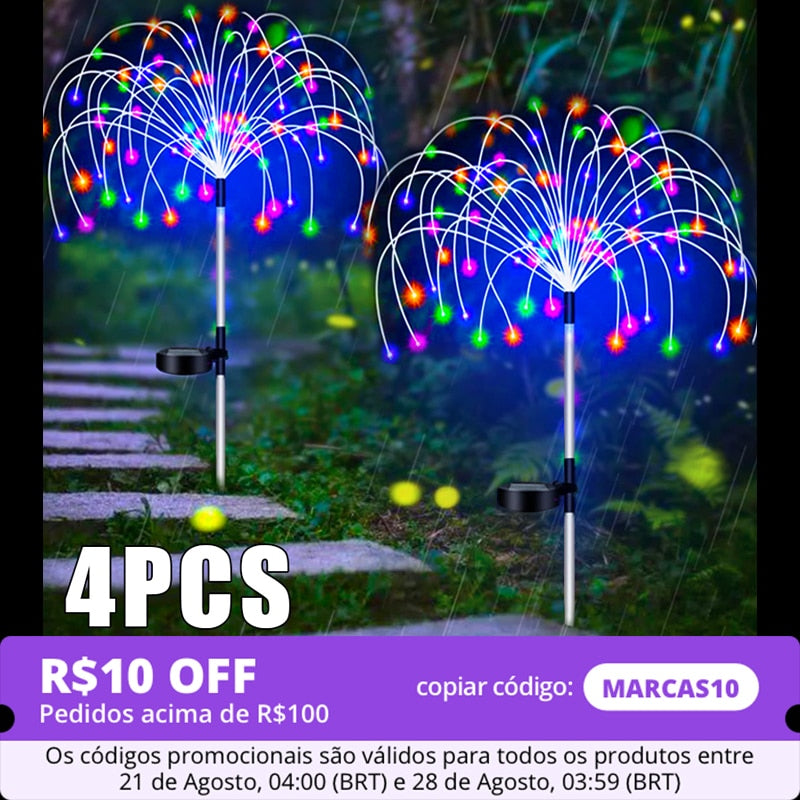 Lâmpada solar fogos de artifício